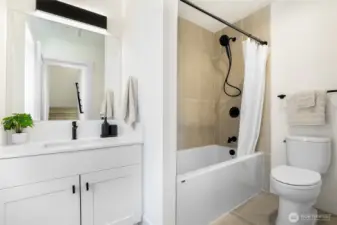 Photos of Staged Model Home, current home not staged.