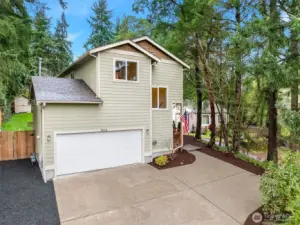 Lots of parking in front of the house.