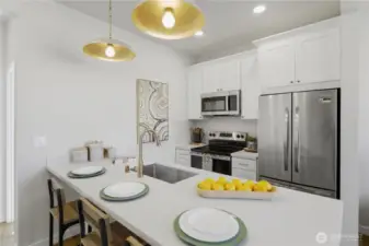 Well-designed kitchen with clean lines and functional layout