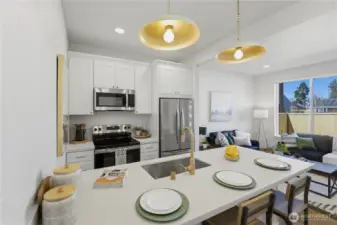 Kitchen and dining area ideal for entertaining and everyday use