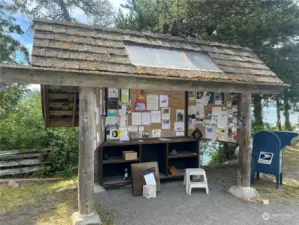 Community bulletin board helps locals stay in touch.