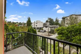 Balcony off living room