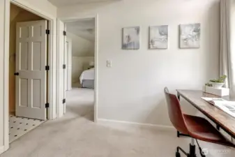 Bonus suite includes work space and 3/4 bath