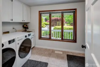 Ample sized laundry room