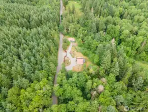 Overhead of Thompson Creek Road SE