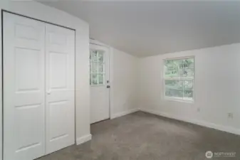 One of two bedrooms