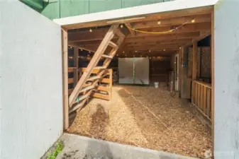 Inside of the barn