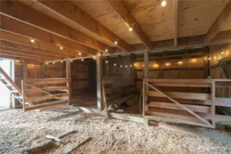 Lighted barn, ready for your animals