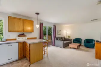 Open kitchen and family space