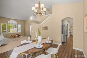 Formal living room and dining room.