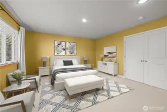 Virtually Staged Primary Bedroom