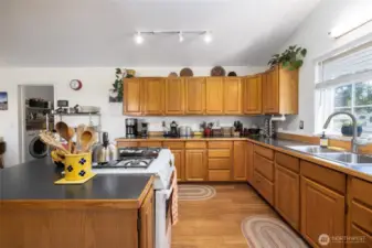 Spacious kitchen.