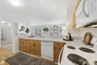 Open and bright, great for entertaining.