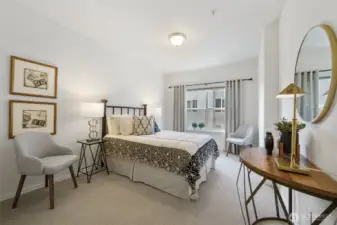 The 2nd bedroom is spacious too and boasts top-down, bottom-up blinds