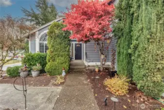 Welcome home! This warm and inviting approach greets you.