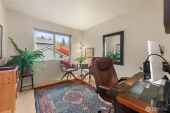 1st of 2 other bedrooms upstairs. Or use as an office as pictured.