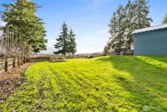 Enjoy the outdoors in a fully fenced yard with ample room for gardening or peaceful relaxation.