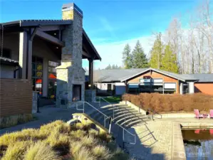 The Lodge at Trilogy 55+ Resort Style Community in Tehaleh. Includes Pool, exercise room, restaurant dining, golf simulator, shuffleboard, pool table, pickleball courts, outdoor fireplace sitting area, and much, much more