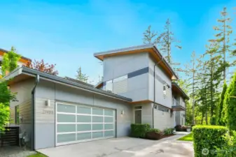 Private driveway up a lane, away from street traffic