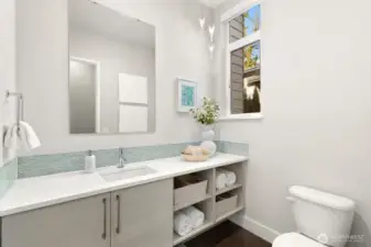 Stylish powder room
