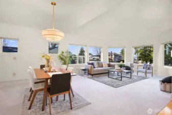 Formal living and dining rooms ensure seamless entertaining for hosting.