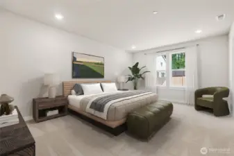 Primary bedroom. Photo's are for representational purposes only. Colors and finishes may differ.