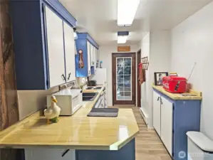 Ample storage and counter space! The sink and counters are new.