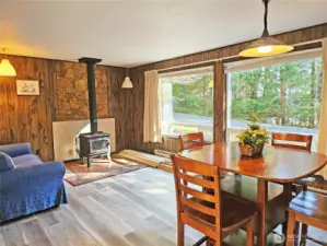 Home comes equipped with furnishings.