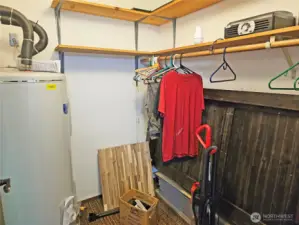 Plenty of storage in the bedroom closet!