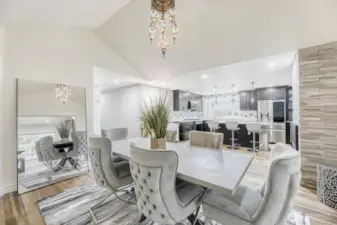 Entering the great room with open space to dinning and kitchen with plenty of room to move through the heart of any home.