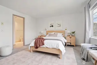 Primary Bedroom 1 with lake view