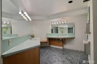 Restroom and shower area in the Clubhouse