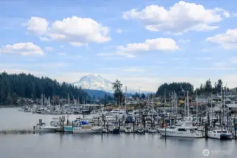 Views of Gig Harbor Bay and the majestic Mt. Rainier.  The entire historic downtown waterfront is so easily accessible from the Murphy's Landing Marina. Add the convenience of the Clubhouse and this is truly a special boat slip.  Start making memories.