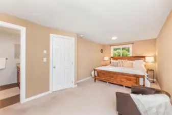 Another view of this spacious primary, which leads to a wonderful owner's bathroom!