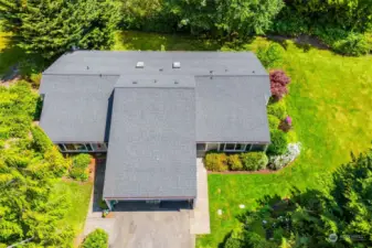 This aerial view shows how much privacy and thought went into Tuckaway homes! It's rare to see a neighbor, yet don't be surprised to see birds, chipmunks, squirrels and an occasional eagle!