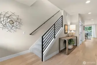A spacious welcoming 2 story foyer