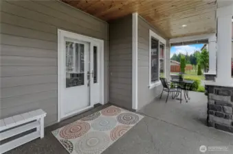 Room for a bench and a bistro table without being crowded!