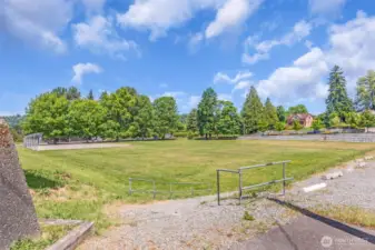 Foster park behind the house