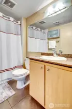 One of two full baths