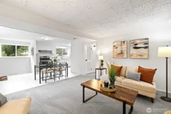 ADU living room and kitchen