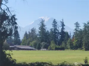 View of Mt Rainier from the Deck