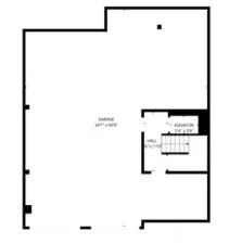 FLOOR PLAN FOR GARAGE LEVEL