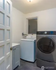 Main floor half bath and washer and dryer