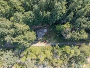 Aerial view of the property