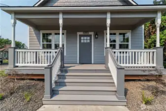 New covered front porch