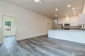 Open living room & kitchen