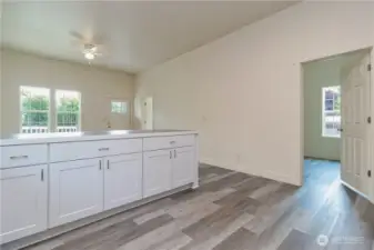 Ample counter space and natural light throughout