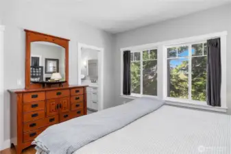 View primary bedroom.