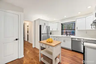 **Virtually Staged Kitchen with Island