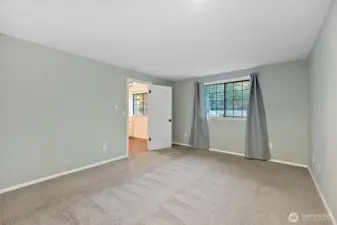 Primary Bedroom looking out to hallway door